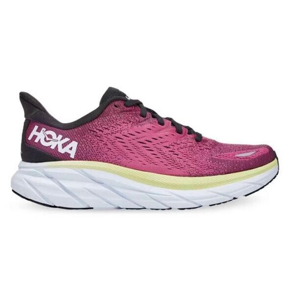 HOKA ONE ONE Clifton 8 'Ibis Rose Pink Green' Running Shoes Size 9.5B - Picture 1 of 16